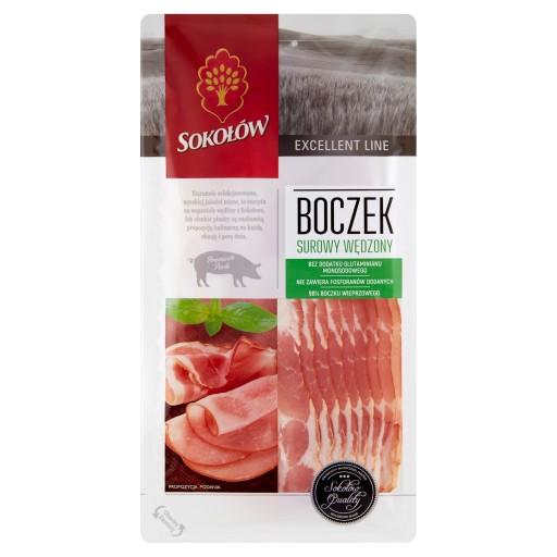 Surová údená slanina plátky Sokołów 100g