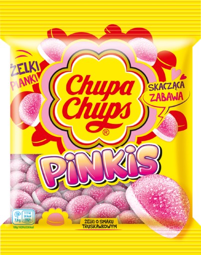 CHUPA CHUPS želé s jahodovou príchuťou a marshmallow Pinkis 90g Deň detí