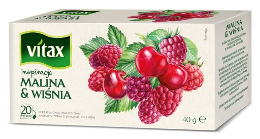 Vitax Čaj Malina Čerešňa 20tb