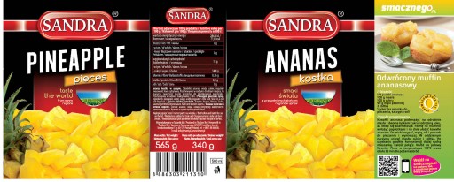 Kocka Sandra Ananas 580 ml