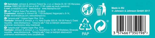tampóny O.B Originál super plus 16 ks.