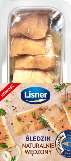 Prírodne údený sleď lisner 170g