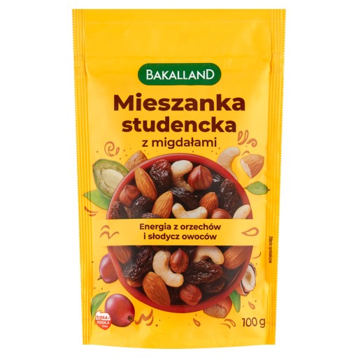 BAKALLAND Študentská zmes s mandľami 100 g
