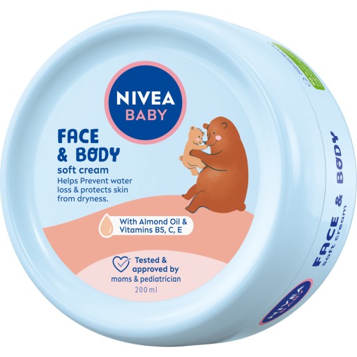NIVEA BABY KRÉM NA TVÁR A TELO PRE BOJČATÁ A DETI 200 ml