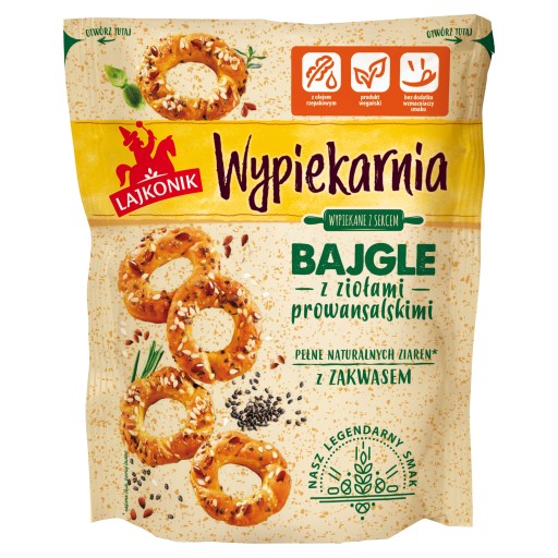 Bagely bagel s provensálskymi bylinkami Lajkonik Wypiekarnia 70 g