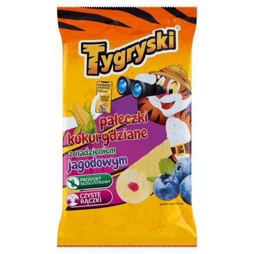 Kukuričné tyčinky s čučoriedkovou náplňou