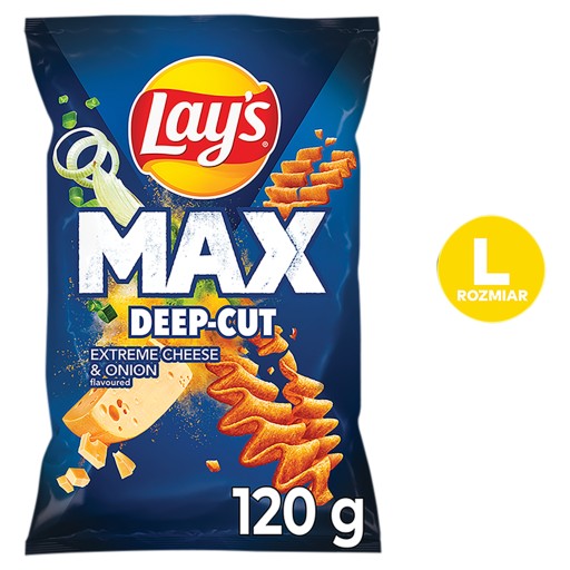 Lay's Lays Max Syr a cibuľové lupienky hlboko krájané 120g