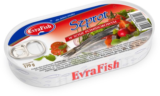 Evrafish šprota v paradajkovej omáčke 170 g