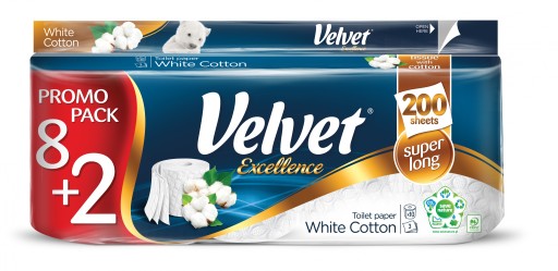 VELVET EXCELLENCE TOALETNÝ PAPIER 8KS BIELY ELEG