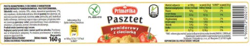 Paradajková paštéta s cícerom, bezlepková, 160 g