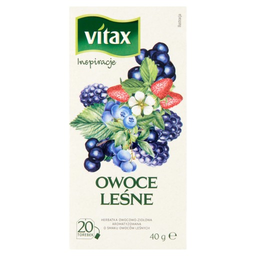 Vitax ovocný čaj - príchuť lesné ovocie - 20tb
