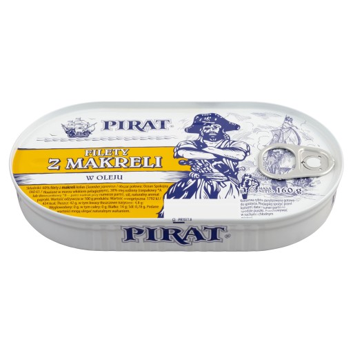 Filety z makrely v oleji 160 g Pirát