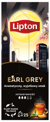 Čierny čaj Lipton Earl Grey 25 ks.