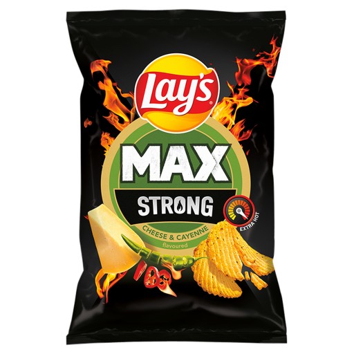Lay's Max Strong s príchuťou syra a feferónky 3x 120 g