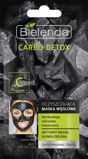 Uhlíková maska Bielenda Carbo Detox 8 g