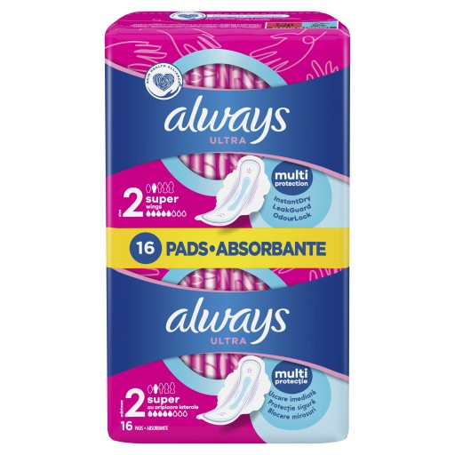 VŽDY Ultra Super Plus hygienické vložky 16 ks.