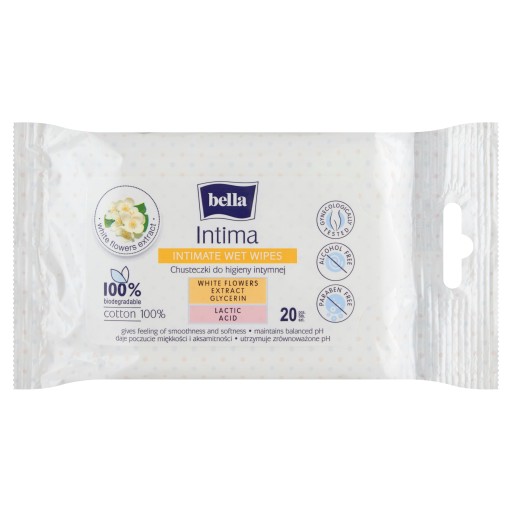 Utierky na intímnu hygienu Bella Intima 20 ks