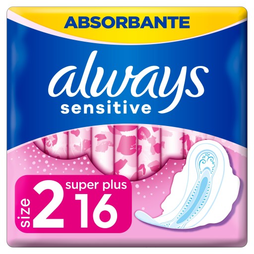 Always Ultra Sensitive Super Plus (veľkosť 2) Hygienické vložky s krídelkami, 16