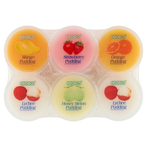 Ovocný puding s Nata de Coco, rôzne príchute 6x80g