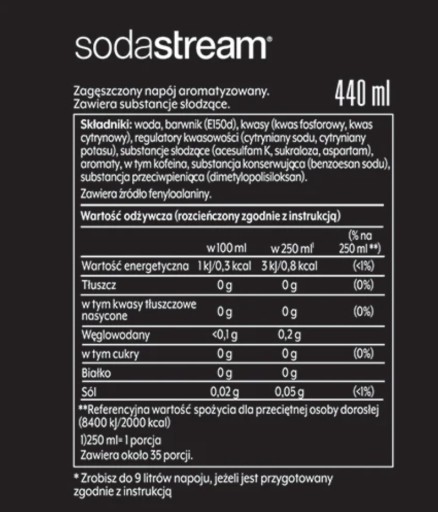Sirup do SodaStream Pepsi Max karbonizátor 440 ml