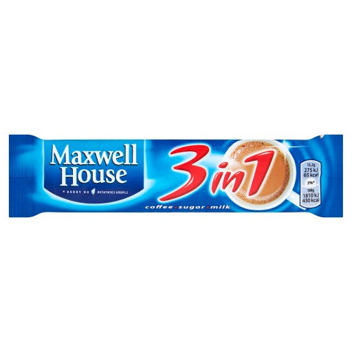 Maxwell House 3v1 instantný kávový nápoj 15,2 g 3v1 káva