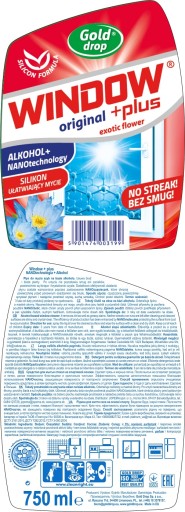 Nanotechnológia Window Plus - Čistič skla a zrkadiel - 750 ml