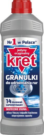 KRET - granulát na odblokovanie potrubia, 500g