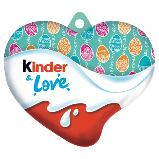 Kinder hearts Srdce do košíka Králik s mliečnou čokoládou Veľkonočné sviatky 37g