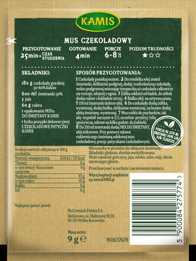 Kamis krémová zmes 9g