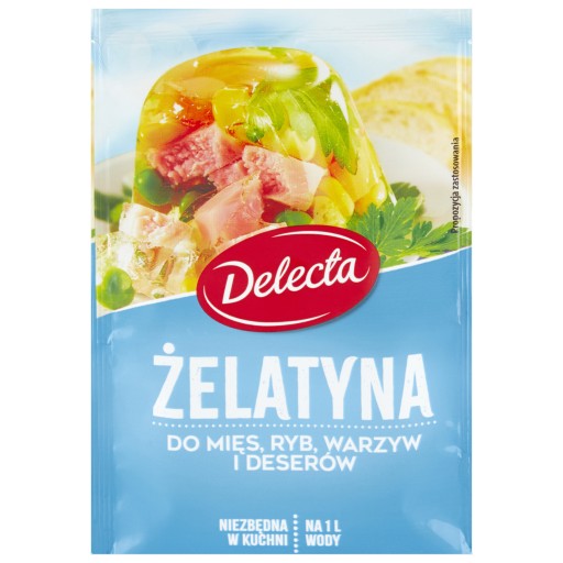 DELECTA Bravčová potravinárska želatína na ryby, mäso a dezerty 20 g