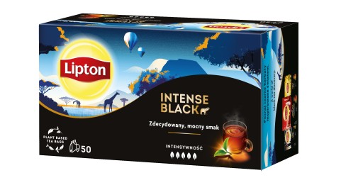LIPTON INTENSE BLACK expresný čierny čaj 50T Dátum spotreby 12/2024
