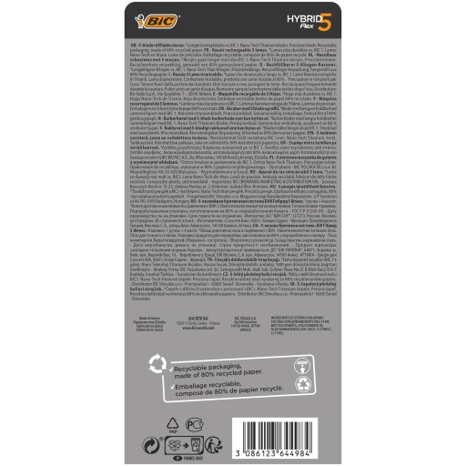 Bic Hybrid Flex 5 Cartridge Razor Blister 1 ks.