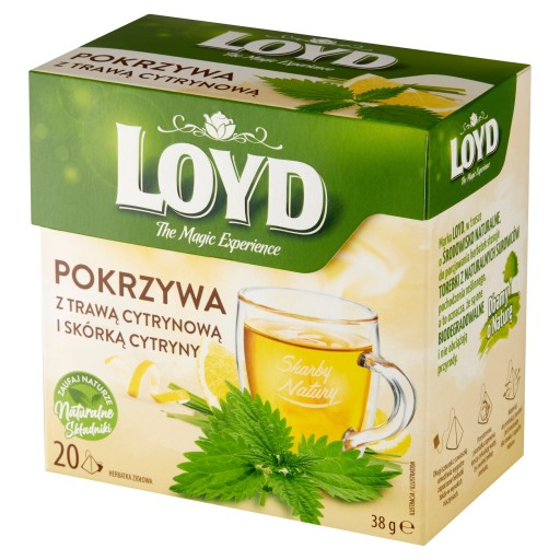 Bylinný čaj Loyd Žihľava s citrónovou trávou a citrónovou kôrou 20 ks