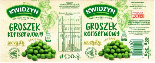 KONZERVOVANÝ HRACH 400G KWIDZYŃ