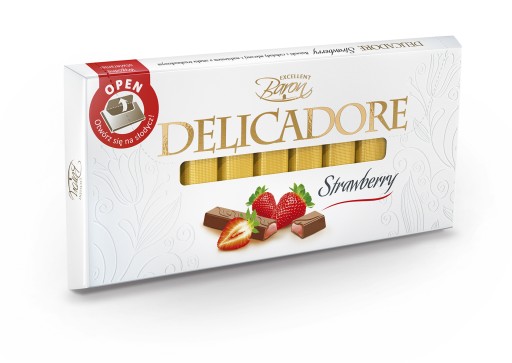 Čokolády s jahodovou náplňou Delicadore Strawberry Baron 200g