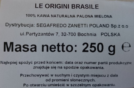 Segafredo mletá káva 250 g
