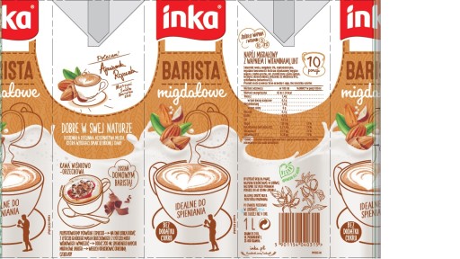 INKA BARISTA MANDLE Rastlinný nápoj BEZ LAKTÓZY BEZ CUKRU 1l