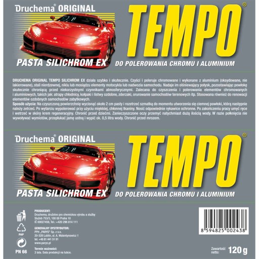 chróm a hliník pasta.TEMPO 120g tuba SILICHROM