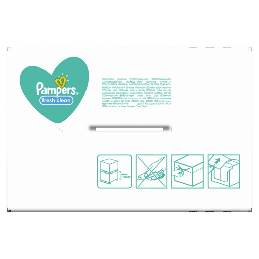 PAMPERS FRESH CLEAN WIPERS VLHČENÉ Utierky 52 KS