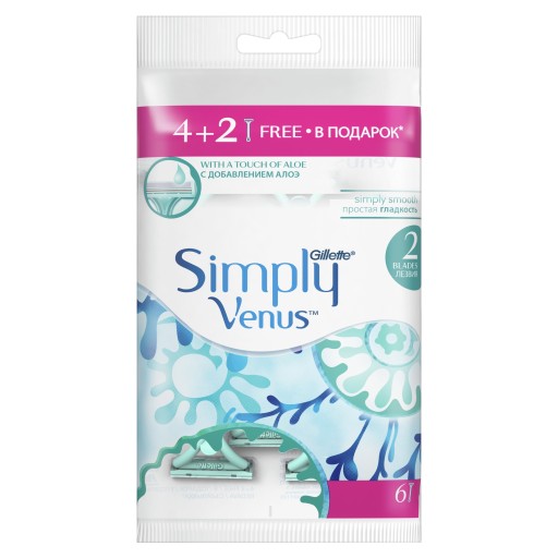 Gillette Simply Venus 3 pre ŽENY 6 ks. TAŠKA