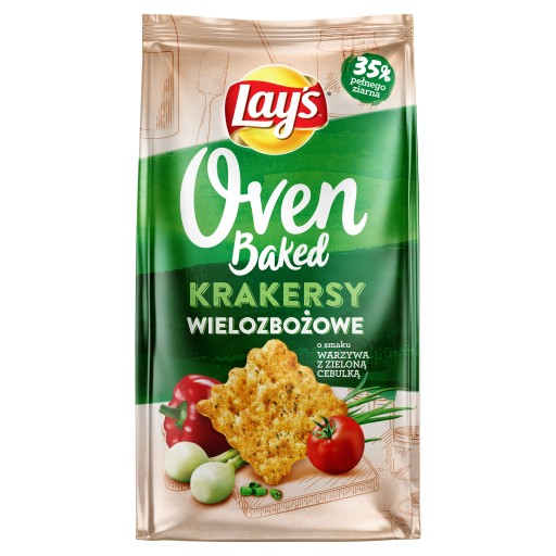 Lay's Lays Oven Baked Crackers zelená cibuľka 80g