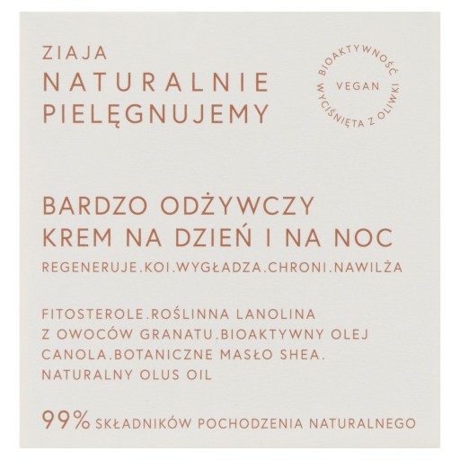 Ziaja Prirodzene veľmi výživný denný a nočný krém