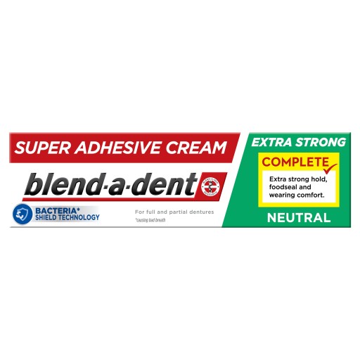 Blend-a-dent COMPLETE NEUTRAL lepidlo na zubné protézy neutrálnej chuti, 47 g