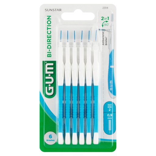 Obojsmerné zubné kefky Sunstar Gum 0,9 medzizubné