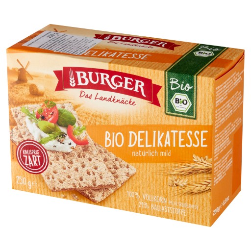 BIO CHLIEB CELÝ RAŽNÝ CHRÁMKY 250 g - BURGER