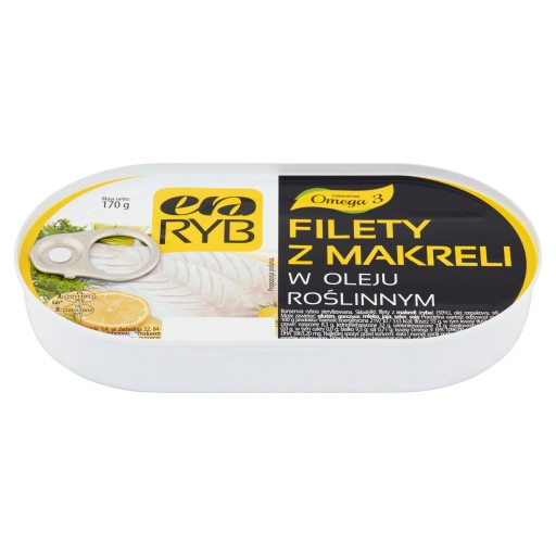 ERA RYB Filety z makrely v rastlinnom oleji 170g Era Ryb 0,17 kg