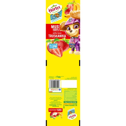 Hortex leon and friends snack ovocná pena 1 jablko, banán, jahoda p