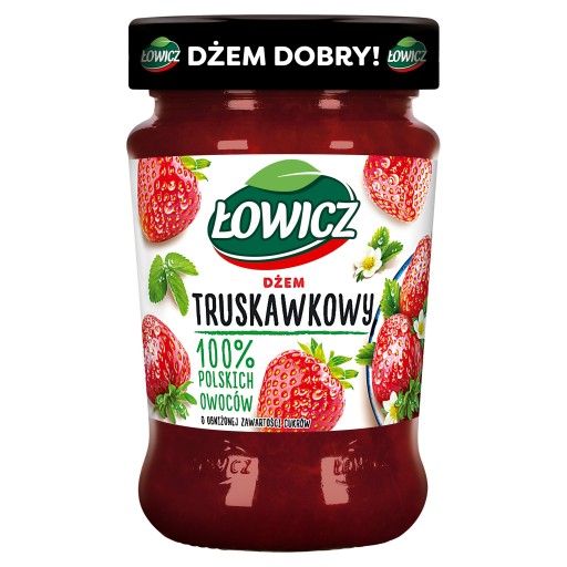 Jahodový džem Łowicz s nízkym obsahom cukru 280 g