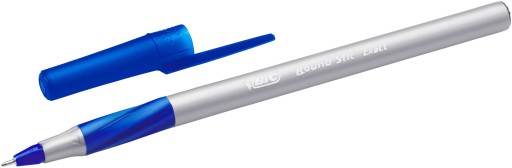Modré guľôčkové pero BIC Round Stic Exact, 4 kusy
