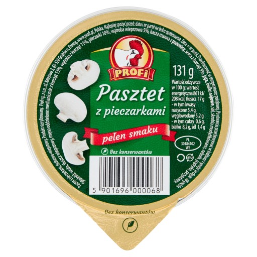 Kuracia paštéta s hubami Profi 131 g